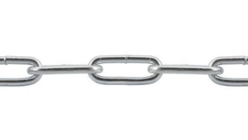 Цепь длиннозвенная, сварная оцинкованная, 4 мм, DIN 763, STARFIX