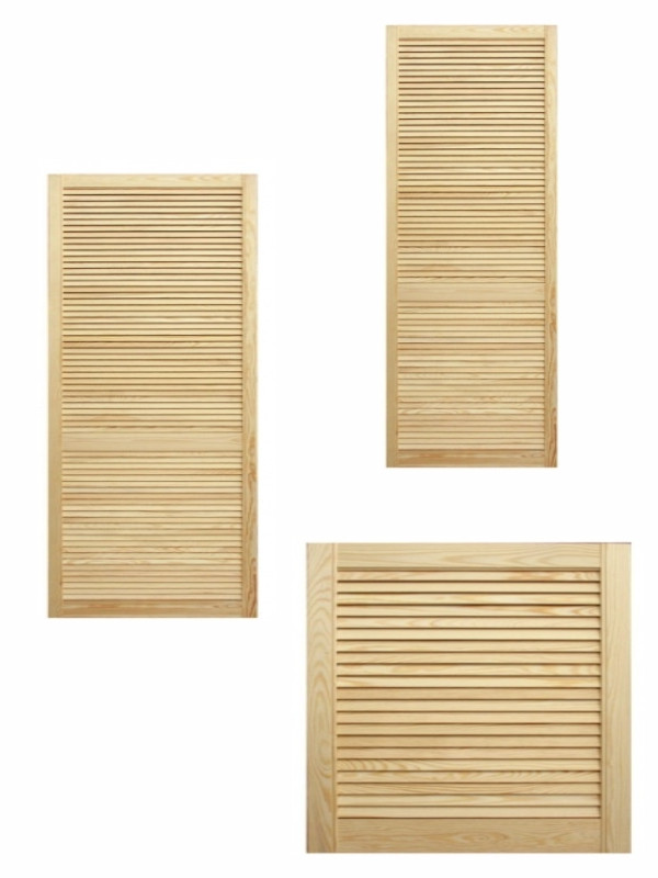 Дверца жалюзийная сосновая 1205x494х20мм, ExpoDrev