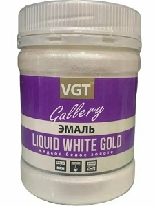Эмаль ПЕРЛАМУТРОВАЯ ВД-АК-1179 акриловая ЖИДКОЕ БЕЛОЕ ЗОЛОТО 0.23кг VGT