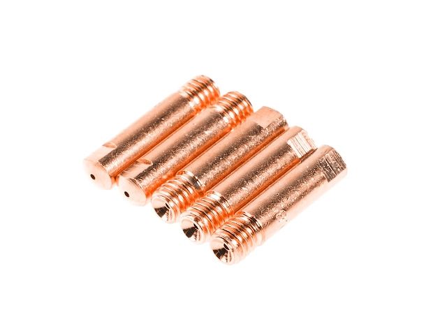 Наконечник контактный Ф 0.8 мм M6х25 мм E-Cu (набор 5 шт), SOLARIS WA-3475