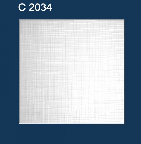 Плита потолочная экструдированная, 50x50 см (в упаковке 2 м2), Solid С2034