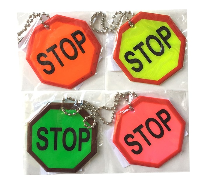Световозвращатель  Знак STOP  ПВХ, на подвеске, ассорти, BR-5826