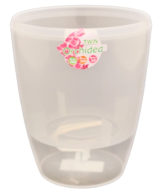 Вазон Орхидея Twin 2л. прозрачный, Santino