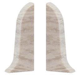 Торцевая пара (левая и правая) для плинтуса 58 мм 852 Дуб алансо, WINART (уп.2шт)