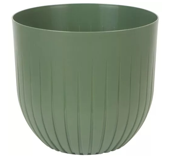 Горшок пластиковый с вкладкой АЛЬФА нефрит 12.5x13см 1.4л Ливингрин