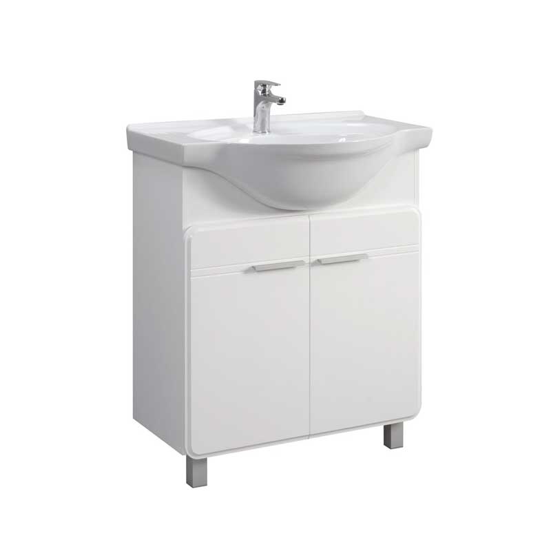 Тумба под умывальник Норд 65 Белый глянцевый Belux