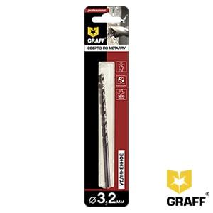 Сверло удлиненное по металлу 3,2 мм GRAFF
