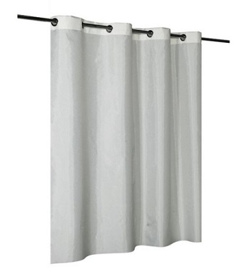Занавеска для ванны 180х200см Серый, на люверсах, Tropik