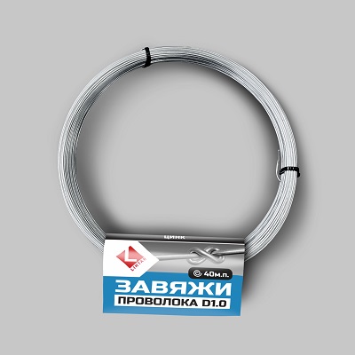 Проволока оцинкованная «ЗАВЯЖИ» 1.0мм x 40м, LIHTAR