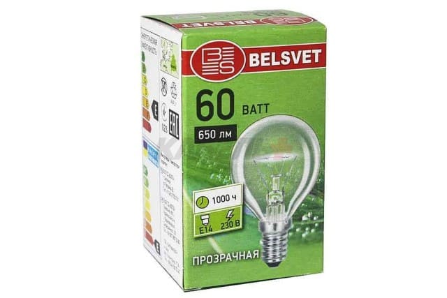 Лампа накаливания Белсвет 60W E27 Б230-60-6