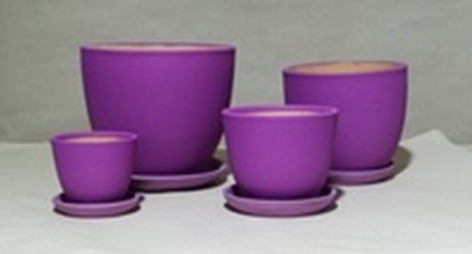 Горшок керамический 5 л Шелк сиреневый