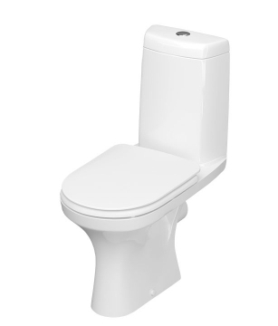 Унитаз-компакт Керамин Санти R белый (с жёстким сиденьем, слив двухрежимный, арматура Инкоэр-Б1)