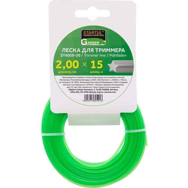 Леска триммерная ф2.7ммx36м бесшумная STARTUL GARDEN