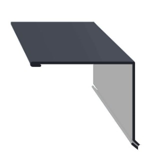 Планка торцовая кровельная 135х144.5х2000 мм RAL7024 (серый графит) Скайпрофиль