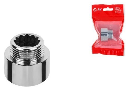 Удлинитель вн.-нар. 3/4 усиленный хром AV Engineering