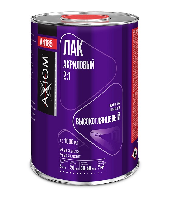 Лак акриловый 2:1 MS, Axiom 1 л