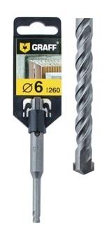 Сверло (бур) по бетону SDS-plus 6х200х260 GRAFF