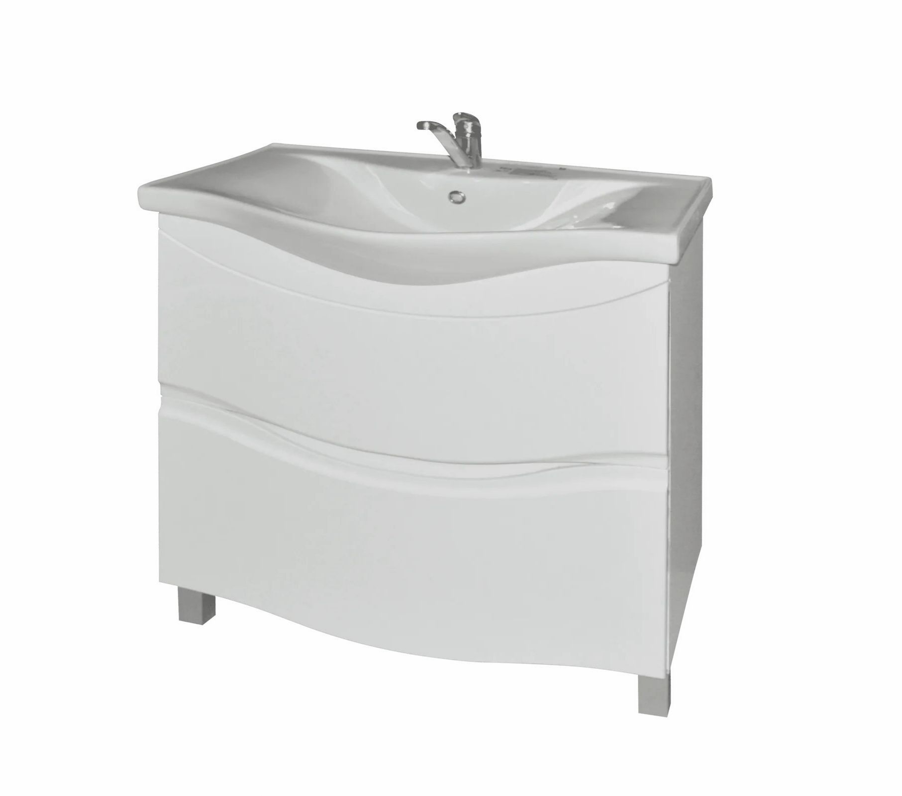 Тумба Гамма 75.2 с умывальником Базик-7075