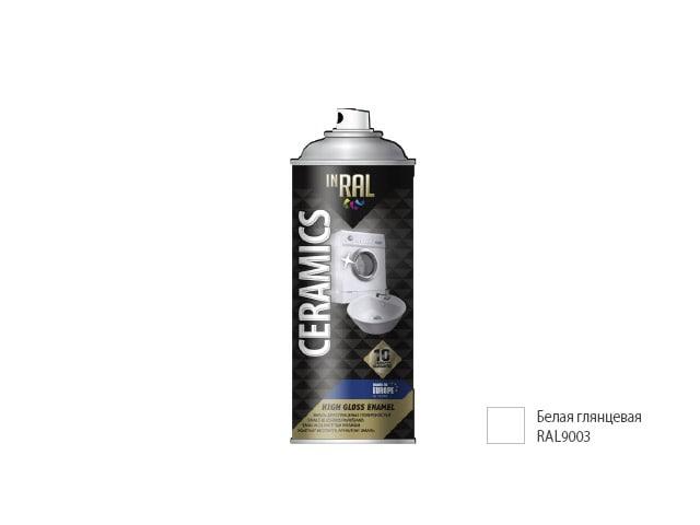 Покрытие для глянцевых поверхностей INRAL CERAMICS HIGH GLOSS ENAMEL, белый