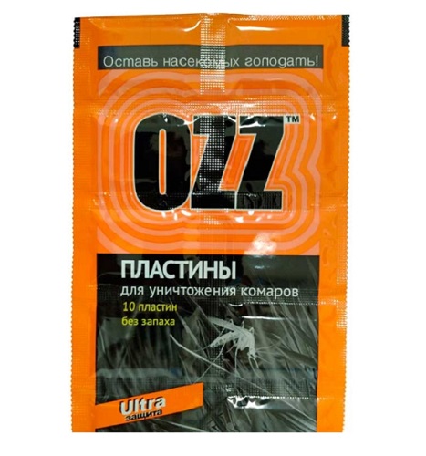 Пластины от комаров к электрофумигатору 10 шт OZZ -18 ULTRA ББХгрупп