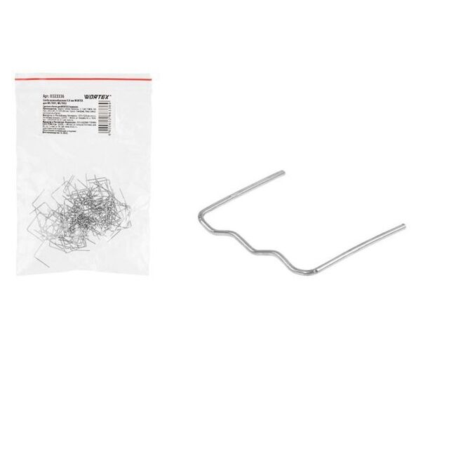 Скобы для пайки пластика 0.6 мм волнообразные WORTEX 0323336