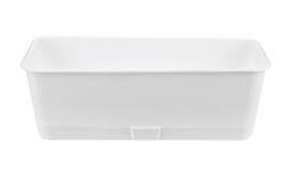 Ящик балконный Прованс, 40x17x13см, 6 л, белый с поддоном