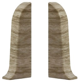 Торцевая пара (левая и правая) для плинтуса 58 мм 832 Дуб верде, WINART (уп.2шт)