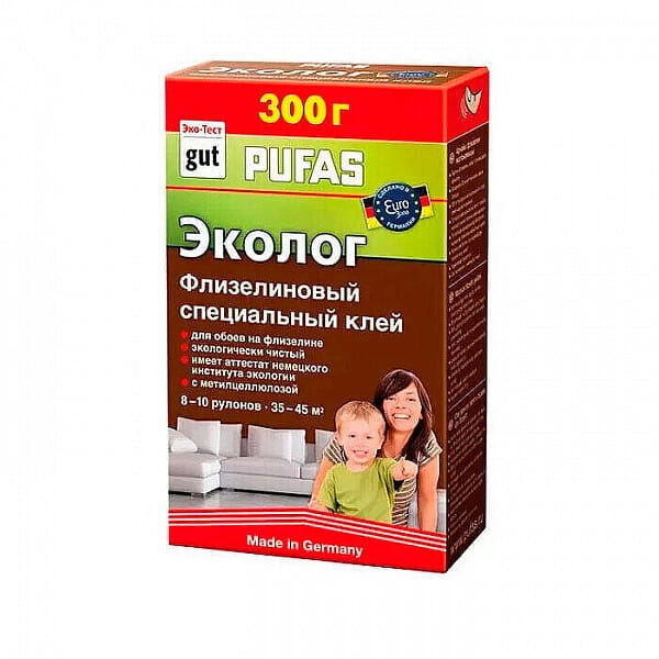Клей обойный флизелиновый специальный 300гр. PUFAS EURO 3000 Эколог