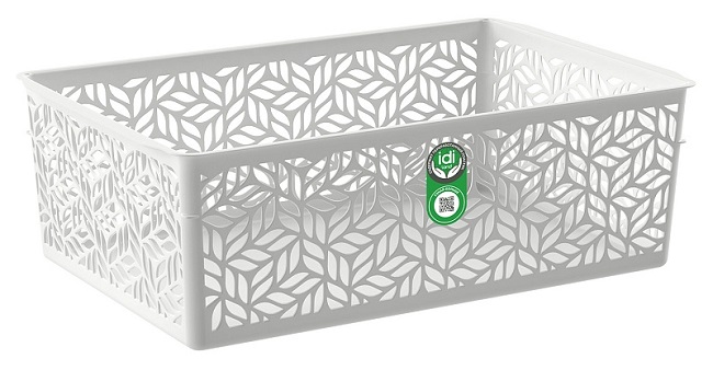Корзинка универсальная Linden 4,3л, 290х190х95мм (светло-серый), Idiland 221313321/03