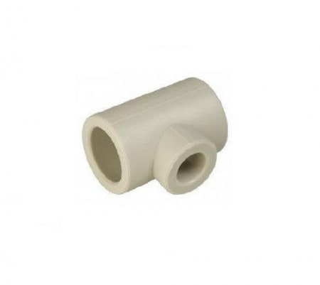Тройник ПП редукционный 25x25x20, серый, VALFEX