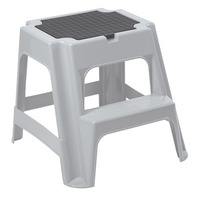 Табурет со ступенькой Volf, светло-серый, Бытпласт 431260730