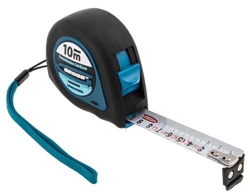 Рулетка 10 м x 25 мм GROSS Ergonomisch 31105