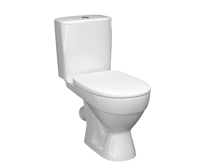 Унитаз-компакт Керамин Толедо МС белый (с жёстким сиденьем, слив однорежимный, арматура Инкоэр)