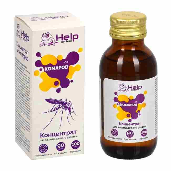 Концентрат от комаров на 50 соток 100 мл Help 80227