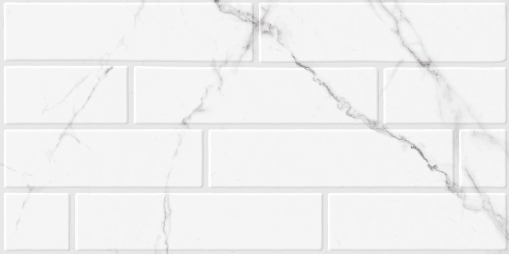 Плитка декор Luzon белый 600х300х9 Березакерамика