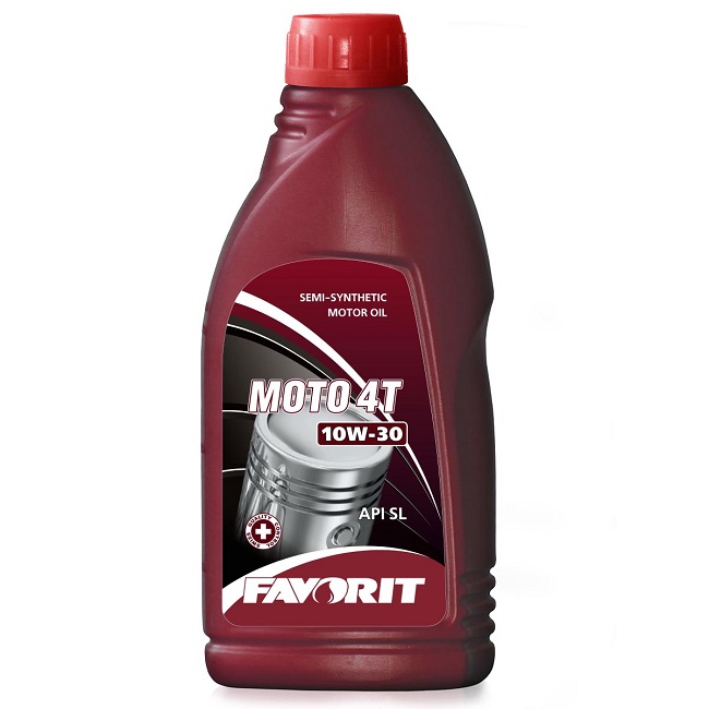 Масло моторное полусинтетическое 1 л FAVORIT Moto 4-T SAE 10W-30 API S