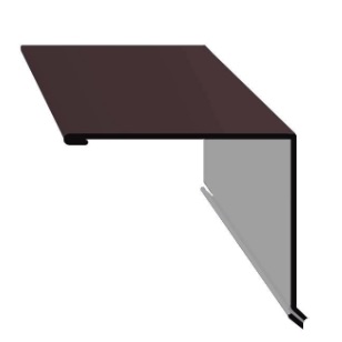 Планка торцовая кровельная 135х144.5х2000 мм RAL3005 (винно-красный) Скайпрофиль