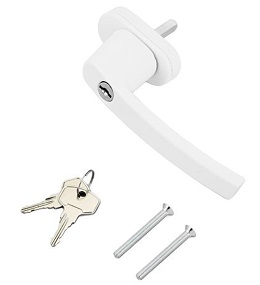 Ручка завертка с ключом и кнопкой SWH 37.1(02) 9016 белая ЛДМ СТАЛЬ