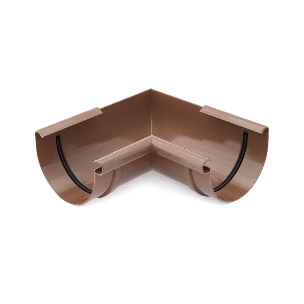 Угловой элемент внутренний 125 мм (коричневый) Bryza