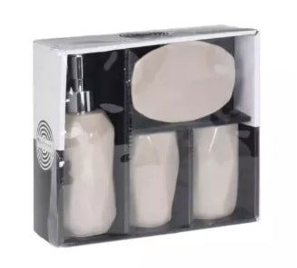 Набор для ванной из фарфора 4 предмета Арт.B4028A-S3