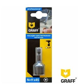 Бита шестигранная магнитная SW 11x45 мм GRAFF 1 шт в блистере