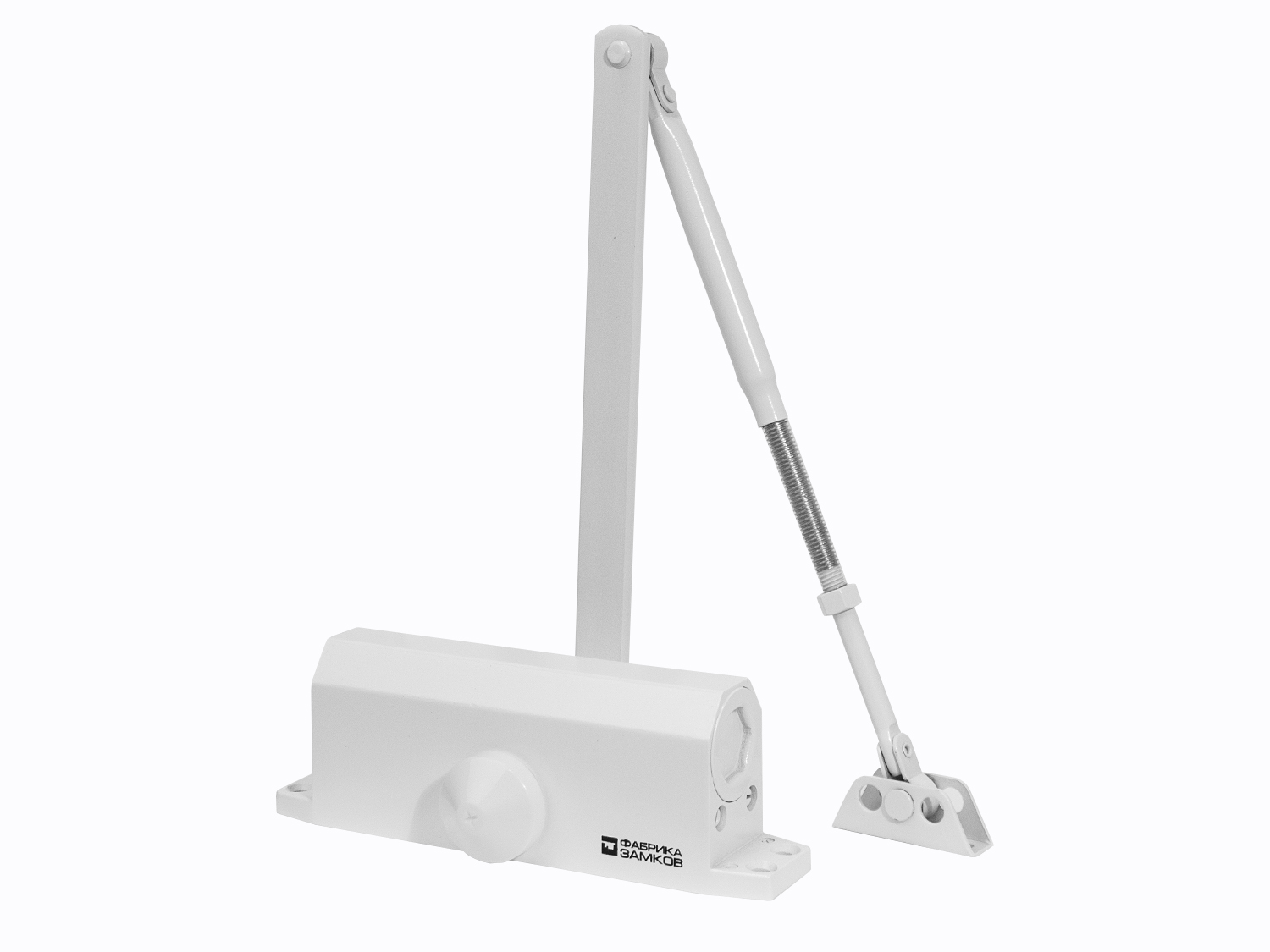 Доводчик дверной 60-90 белый Фабрика замков