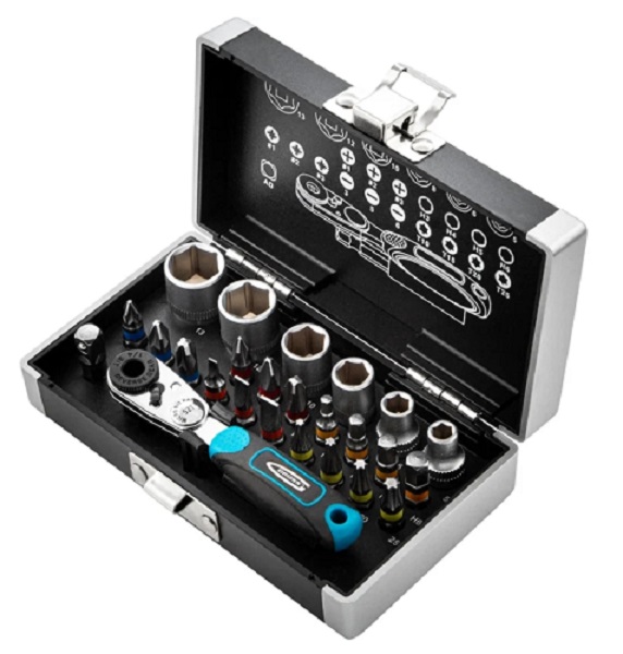 Набор бит и торцевых головок 1/4