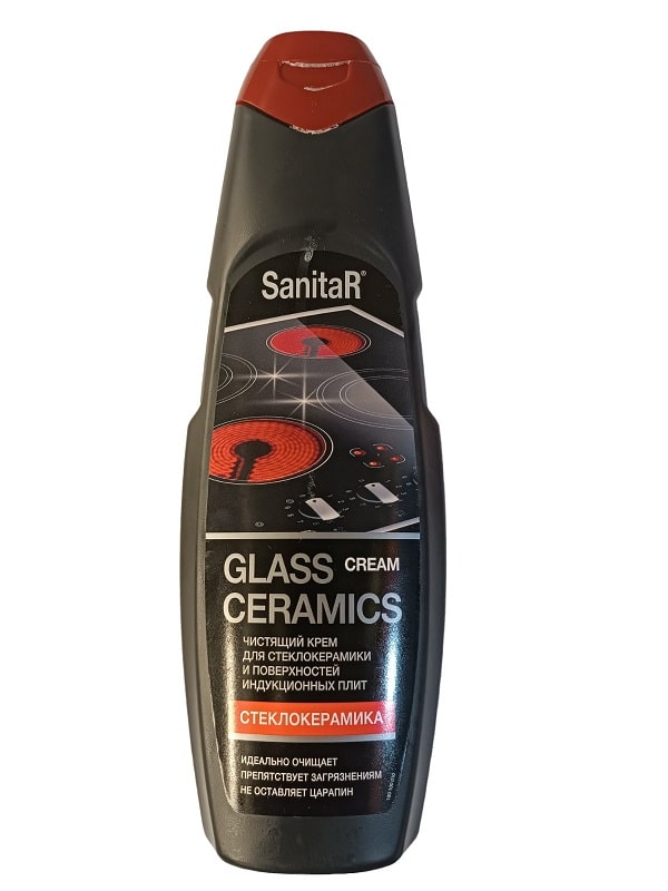 Средство чистящее универсальное Sanitar крем Стеклокерамика 600г 