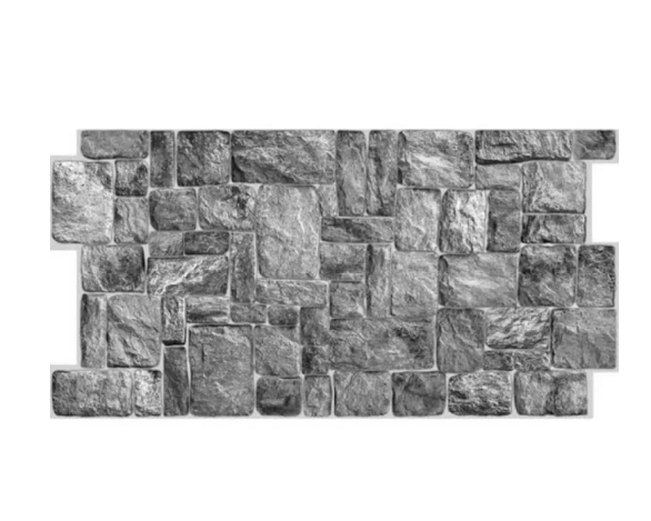 Панель ПВХ камень 980x498мм Камень натуральный серый, Grace