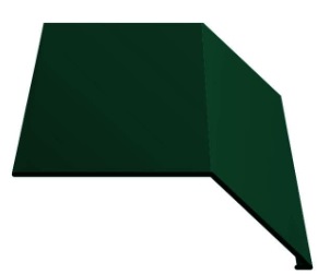 Планка карнизная 100х71х2000 мм RAL6005 (зеленый мох) Скайпрофиль