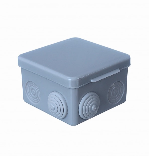 Коробка распаячная КР 80x80x50 мм 7 входов (гермовводы) Uplast