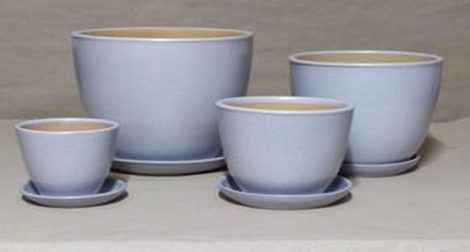 Горшок керамический 5 л Антик серый