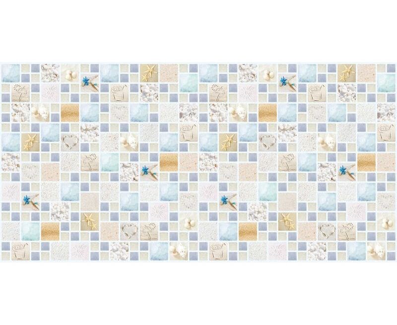 Панель ПВХ 955х480мм Мозаика Лагуна песчаная ArtDekArt