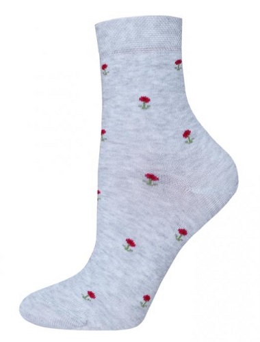 Носки женские 1100 рис.718 св.серый меланж, Брестский чулочный комбинат